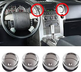 Dasbecan 4pcs Silver Dashboard AC Vent Compatible with Ford F150 2004-2008