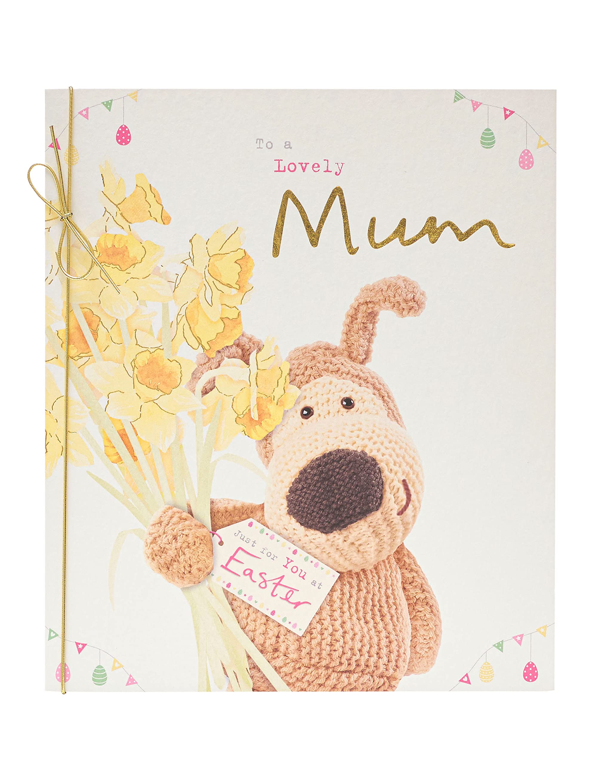 Muttertagskarte Von UK Greetings – Boofle Klettert Eine Leiter Zum Herzkranz | Süße Karte Für Ehefrau & Mama