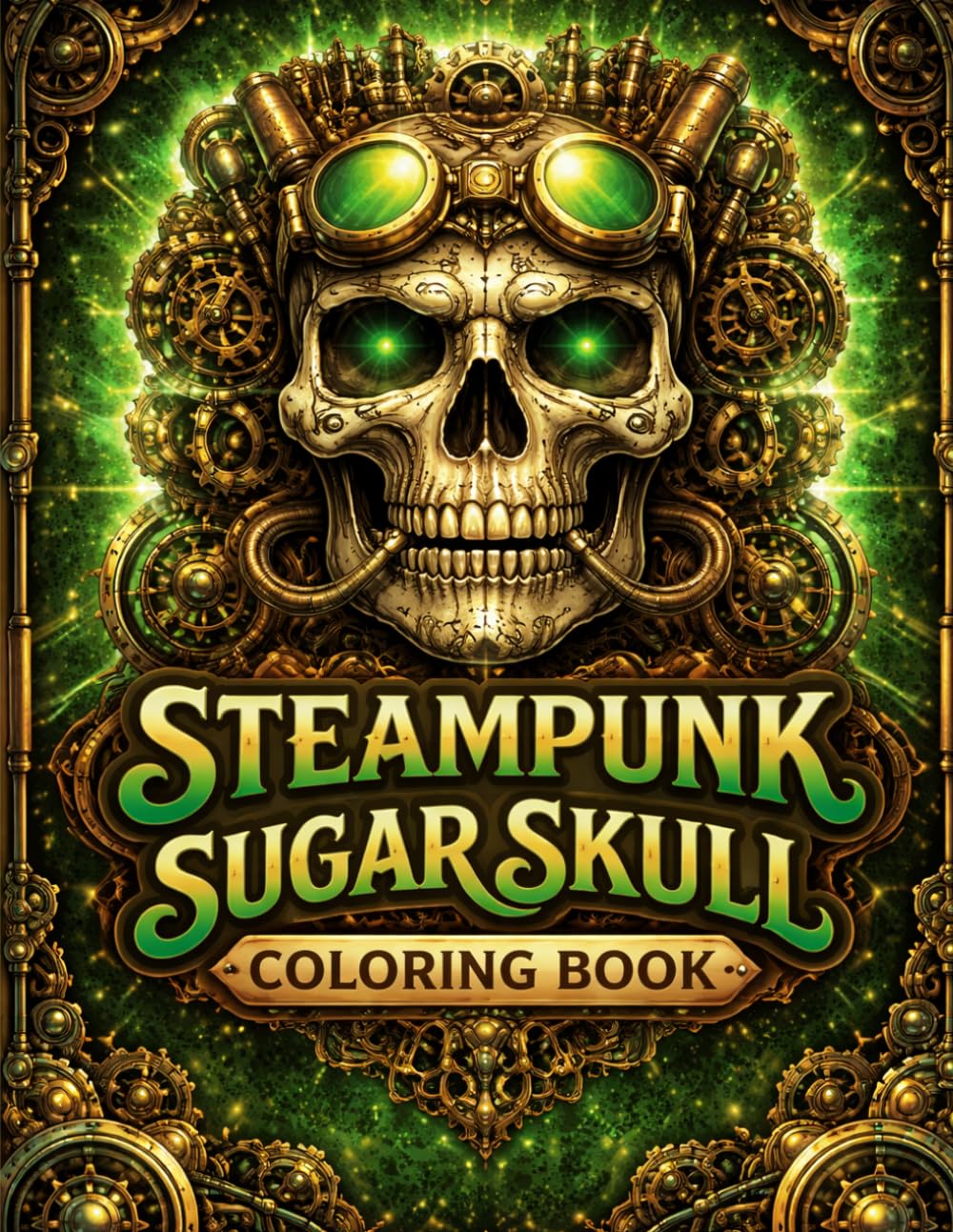 Steampunk Sugar Scull Coloring Book: Enchanting Entertainment and Activity for Adults 80 Pages 8.5 * 11