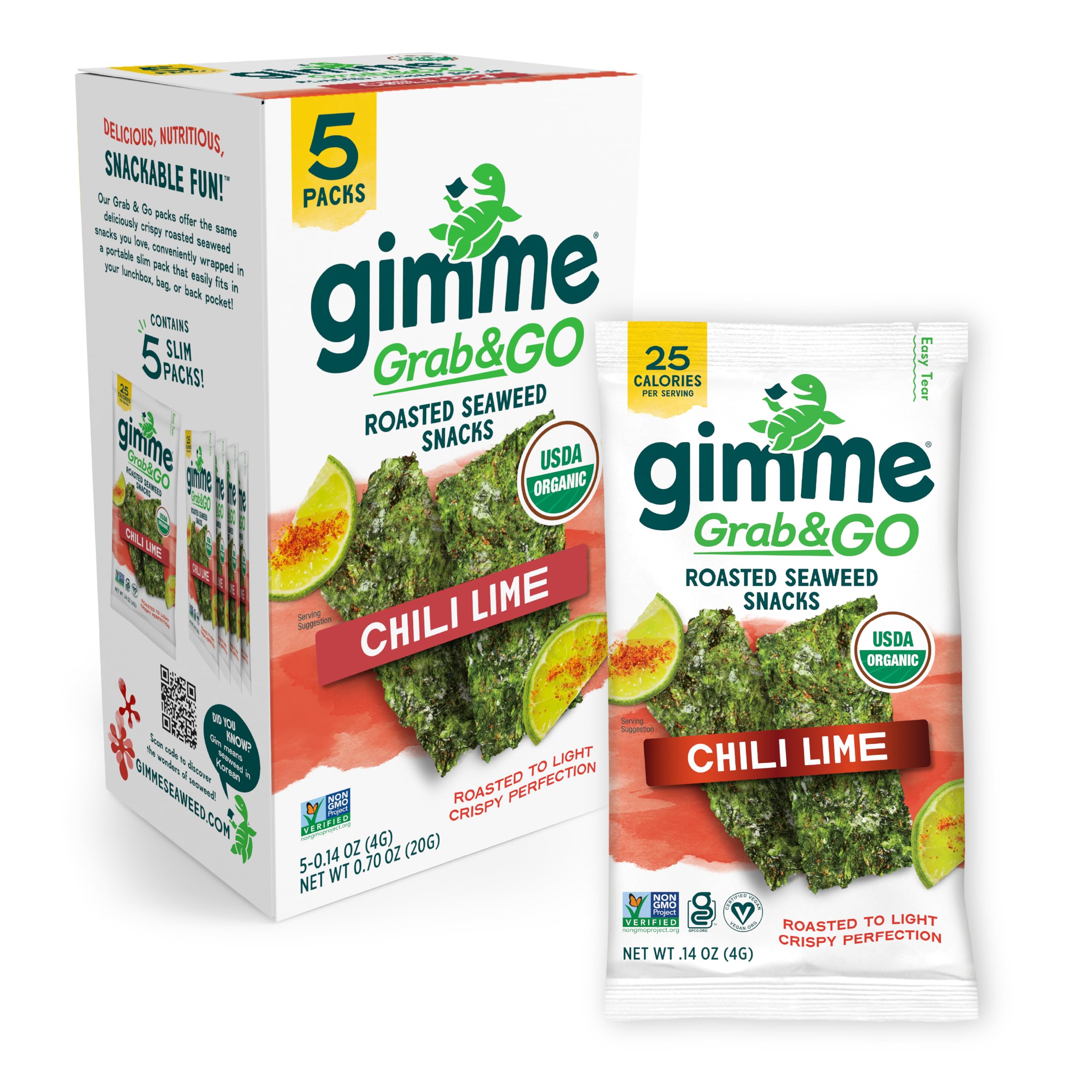 Amazon.com: Gimme Seaweed Grab & Go Organic Premium Roasted