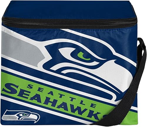 Miniatura 54 de FOCO NFL Unisex-Adult NFL Team Big Logo Stripe 6 Pack Coolers