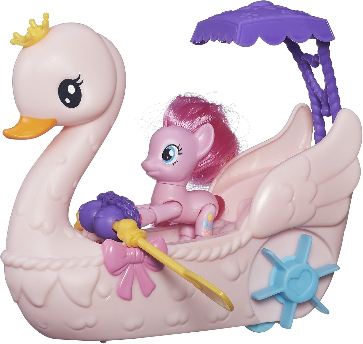 My Little Pony Equestria Girls Friendship is Magic Pinkie Pie Row & Ride Swan Boat Set