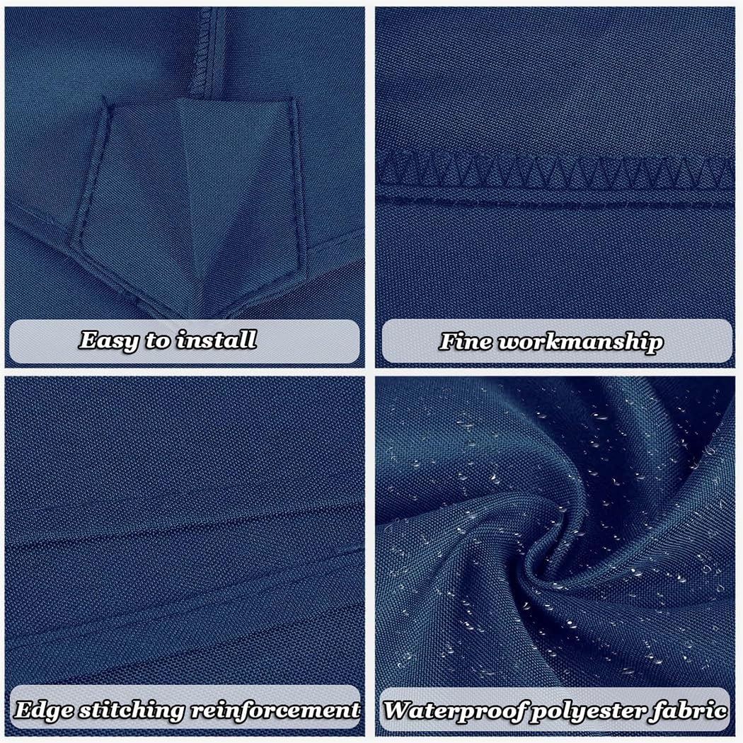 CMJYMX Telo di Ricambio per Ombrellone da 200cm-6/8 Stecche｜230cm-8 Stecche｜ 250cm-6/8 Stecche｜270cm-6/8 Stecche｜300cm-6/8 Stecche｜350cm-8 Stecche(White,8 Ribs: 230CM/7.5FT