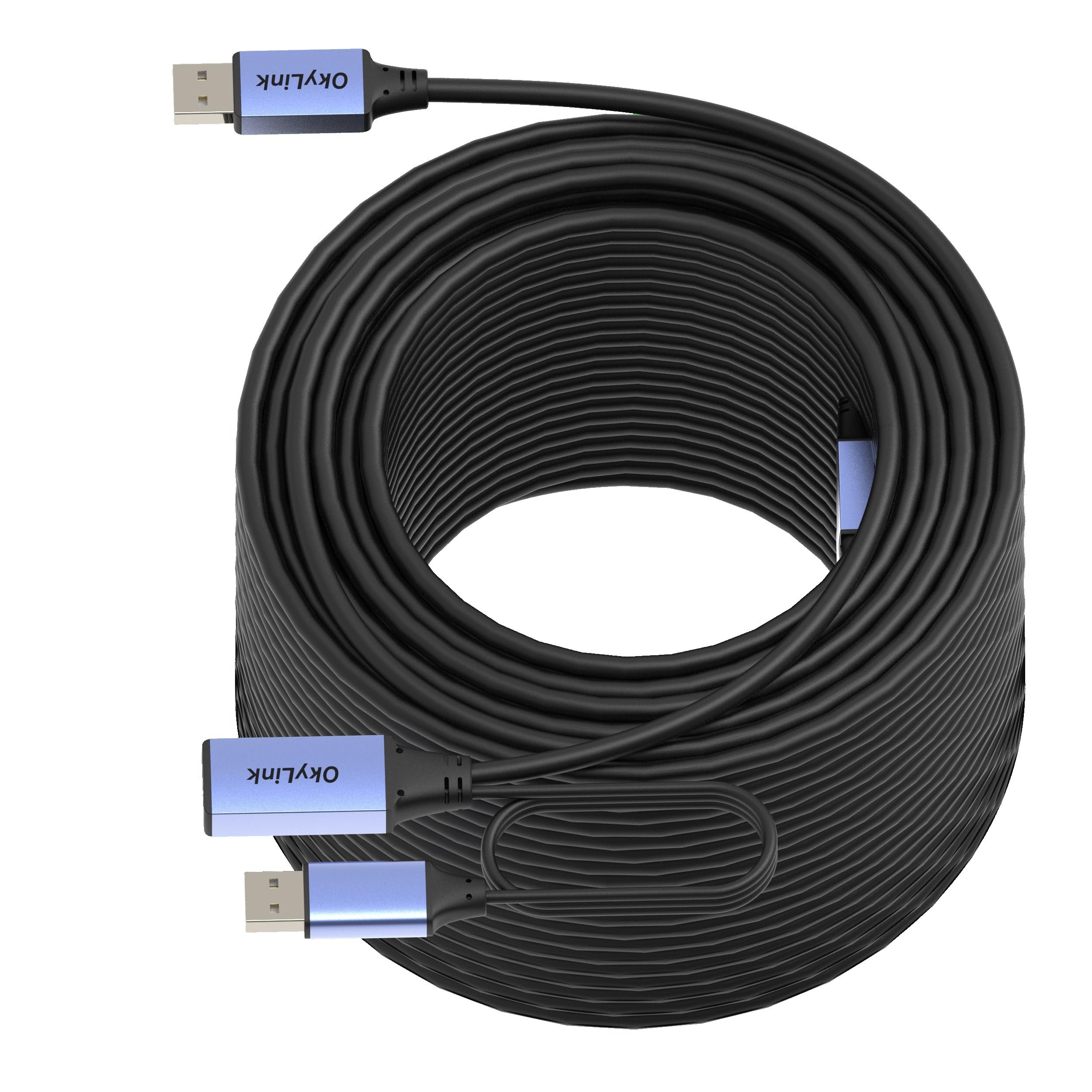 OkyLink Cavo di prolunga attivo USB 2.0 da A maschio a femmina A, 480 Mbps, per stampante, mouse, tastiera, scanner, fotocamera, 50 m