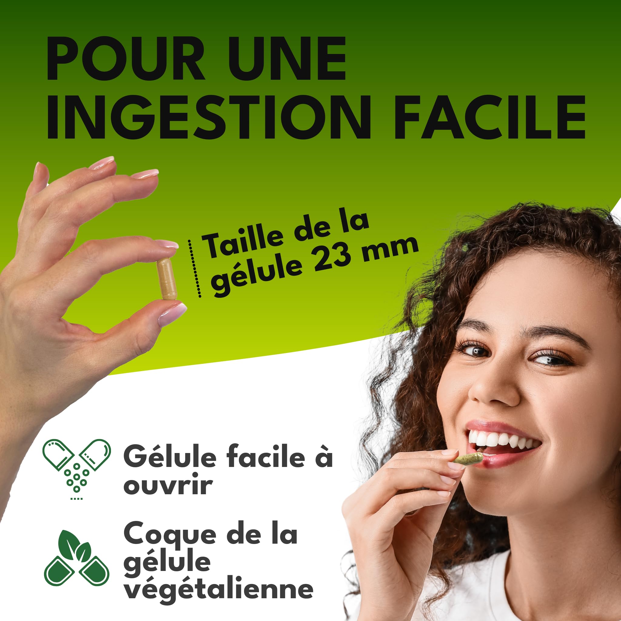 Green Naturals L-Glutamine 3 000 mg par jour – 240 gélules | Forme libre issue de fermentation · Vegan · Sans additifs · Cure de 2 mois