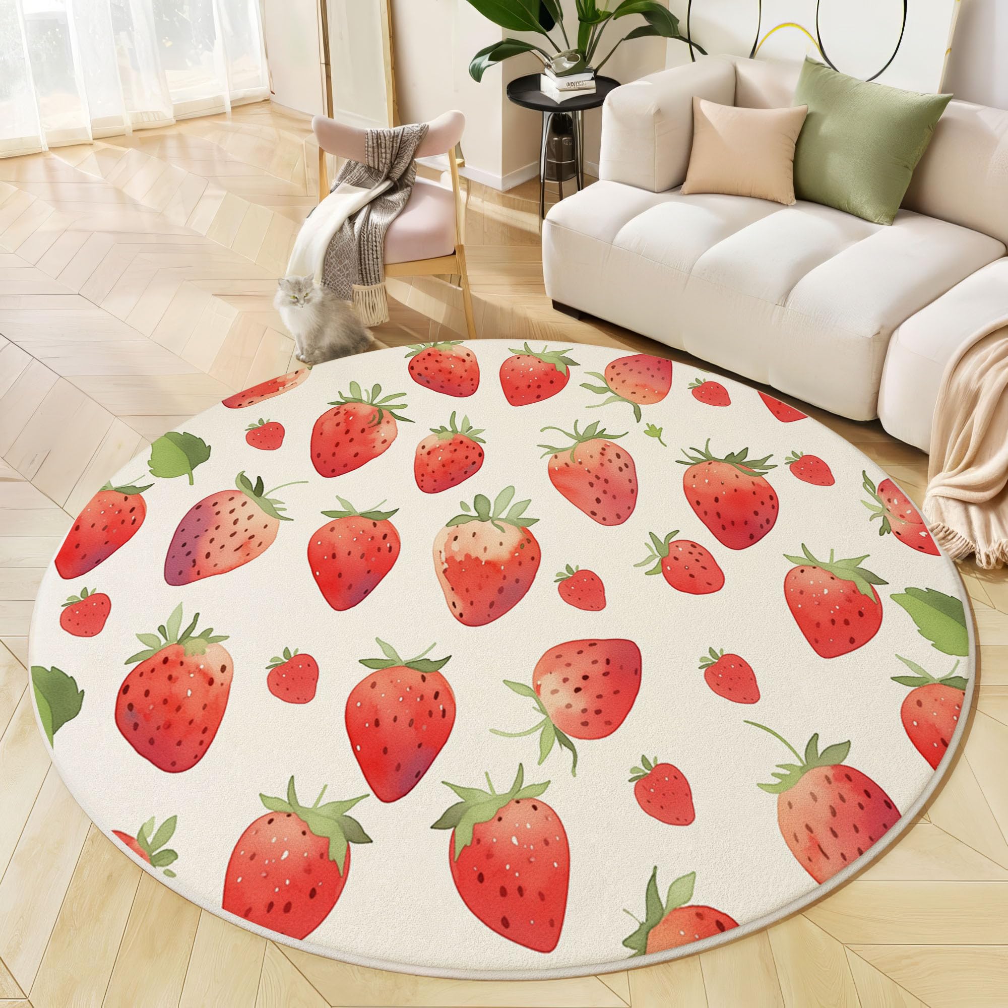 Tapis lavable rond antidérapant fini les glissades et les taches