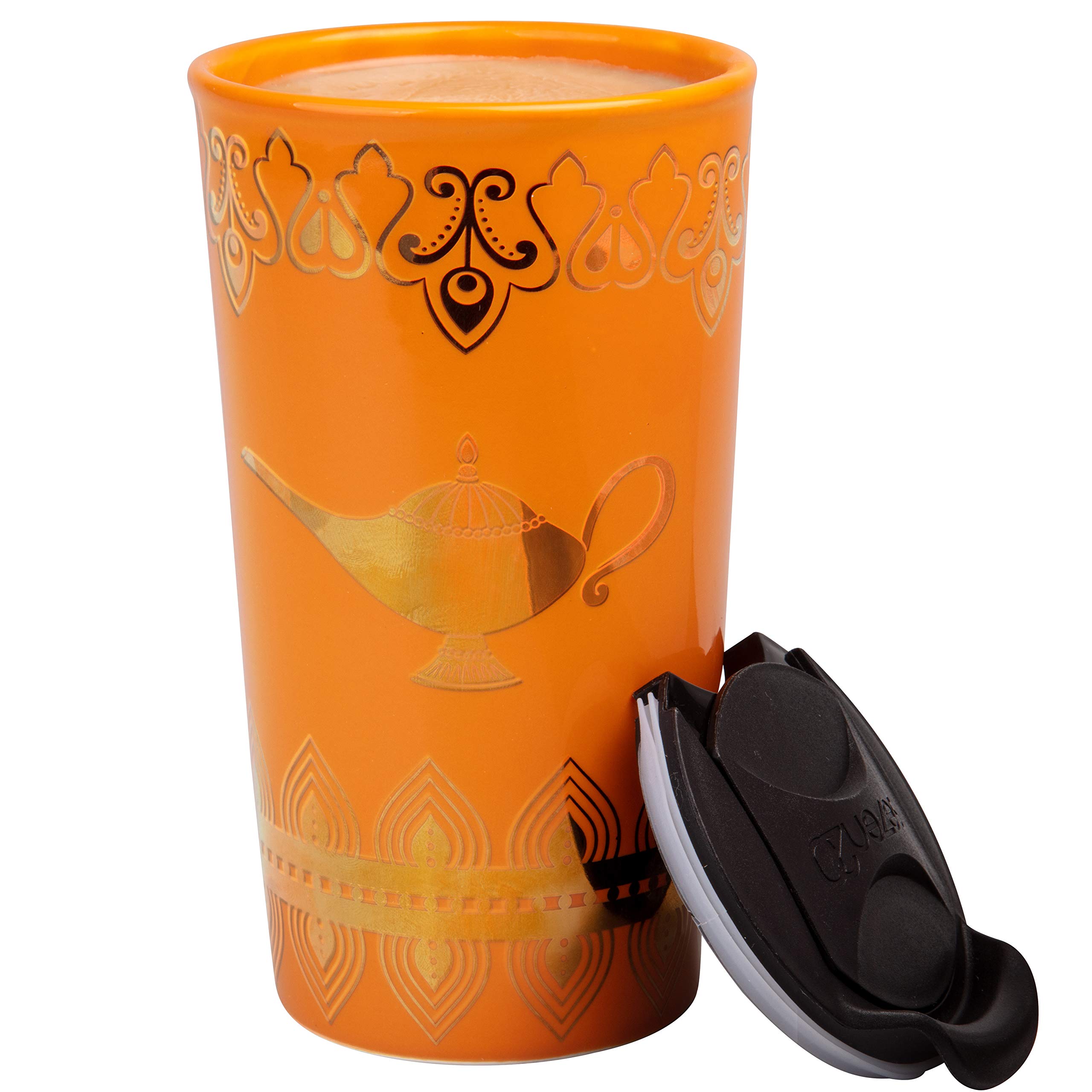 Amazon.com: Disney Aladdin MAKE A WISH Travel Coffee Mug, 16oz - Insulated, Ceramic  To-Go Cup with Lid - Keeps Drinks Hot & Cold For Hours - Gift for Teens,  Adults, Women -