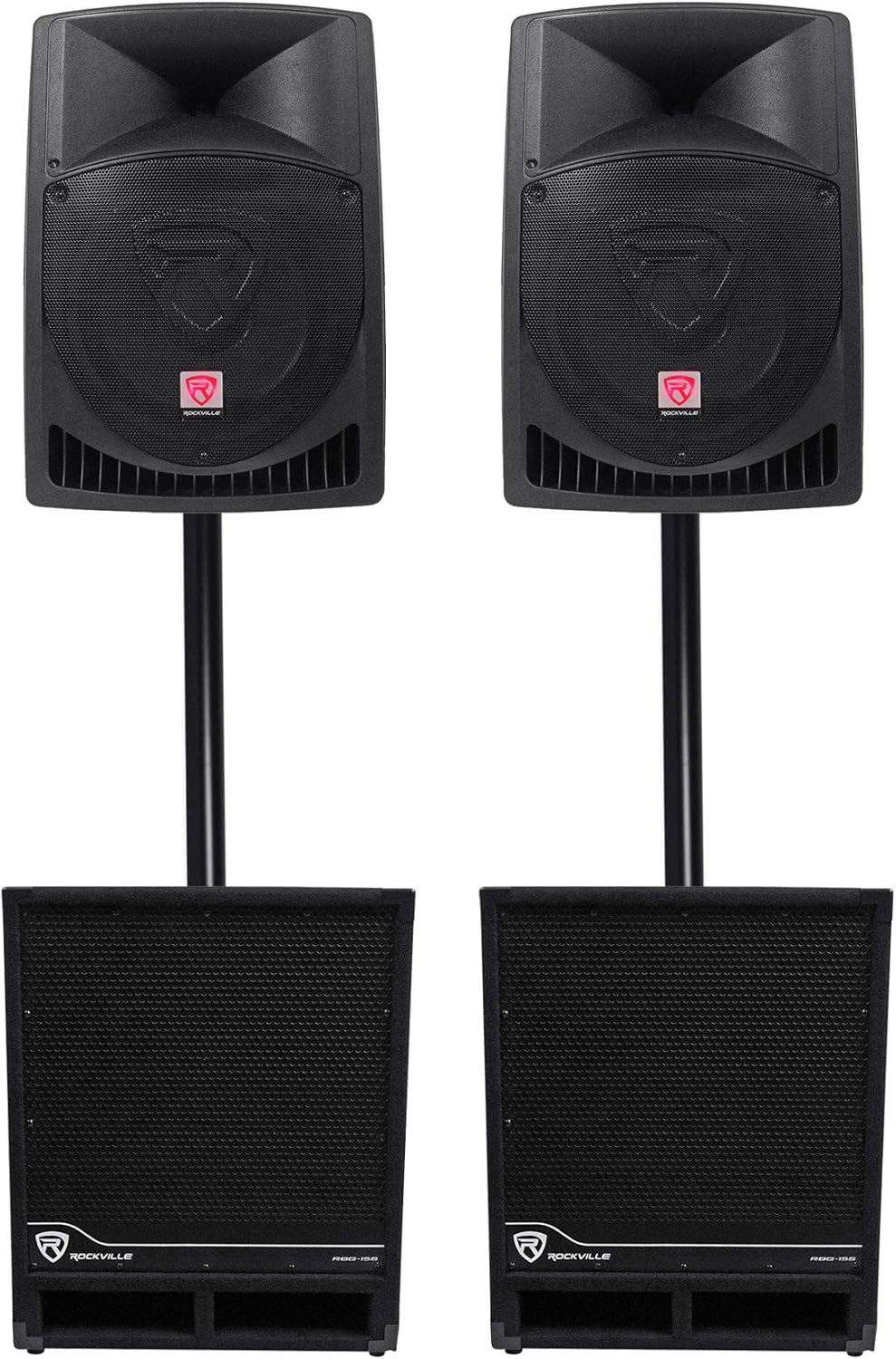 Rockville RPG12 12'' Powered DJ PA Speakers 15'' Uganda Ubuy