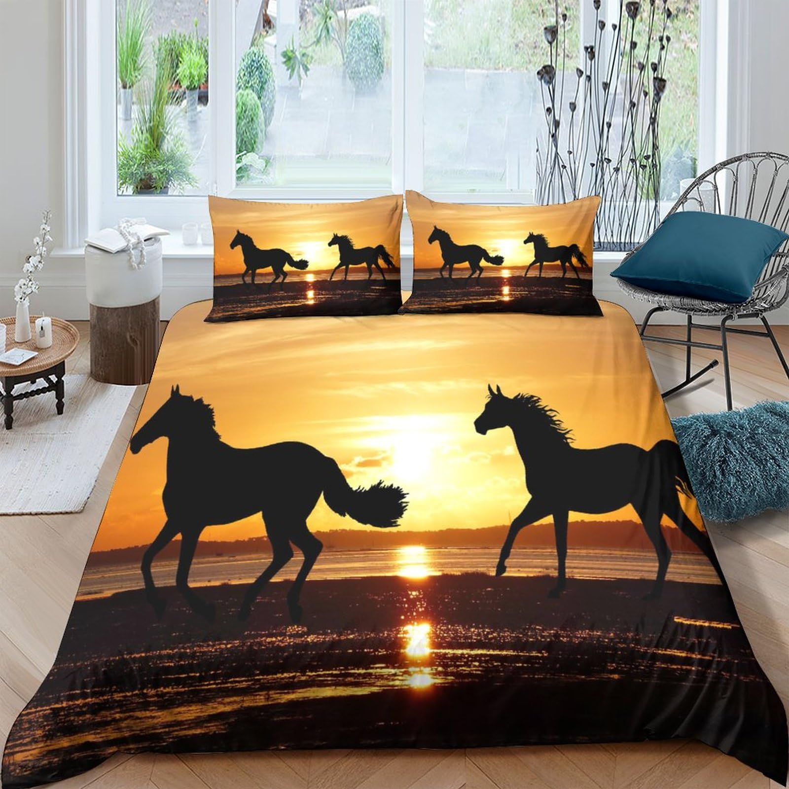 Housse de couette imprimé 3D de qualité supérieure IOFEER, literie double 200x200