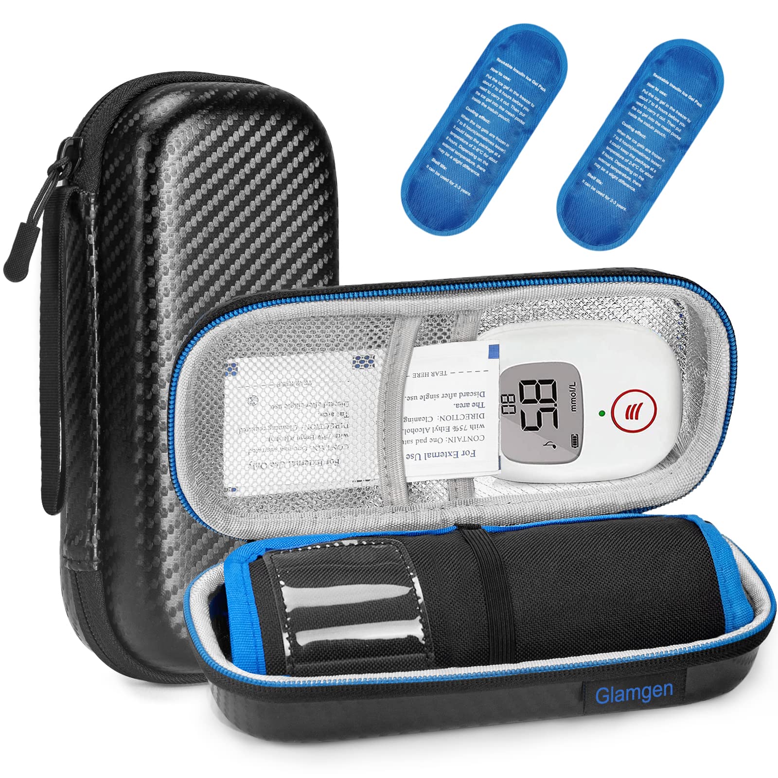 Buy Insulin Cooler Travel Case with 2 Reusable Ice Gel Pack for ic