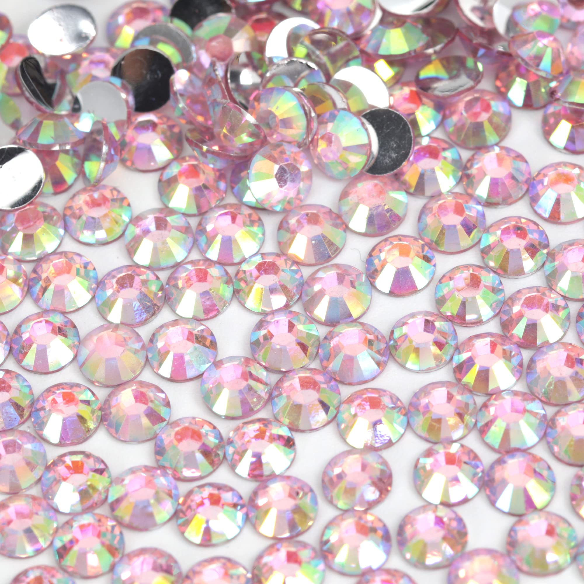 250pcs 6mm Flat Back Non-Stick Rhinestone Crystal Diamantes Nail Art & Craft Scrapbooking Embellishments 90 Available Colours (6mm, AB Clear #A13) — view 90