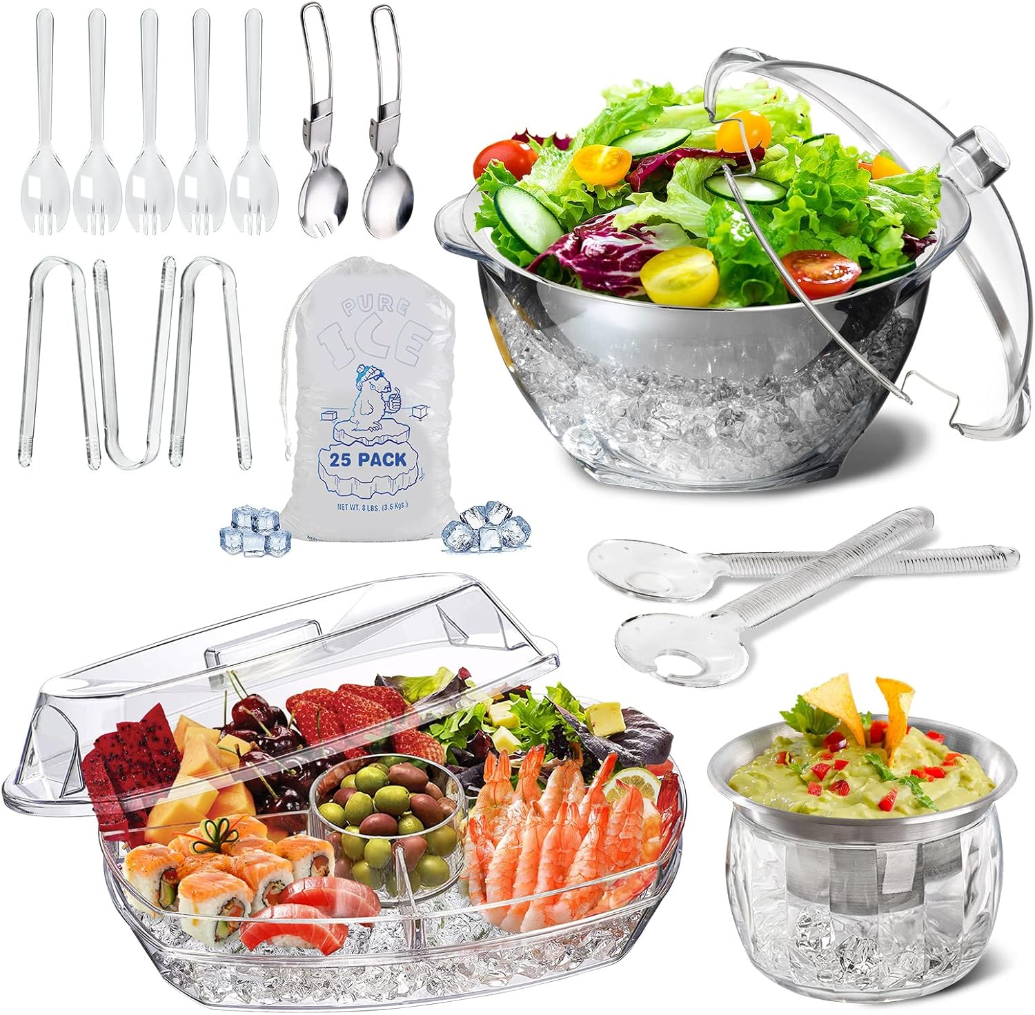 LIMOEASY Bundle 3 Items Chilled Serving Tray + Iced