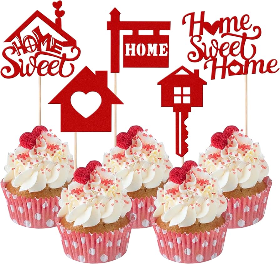 amazon-com-rsstarxi-30-pack-sweet-home-cupcake-toppers-key-housewarming-cupcake-picks-housewarming-party-decorations-for-welcome-new-home-house-warming-party-cake-decorations-red-grocery-gourmet-food