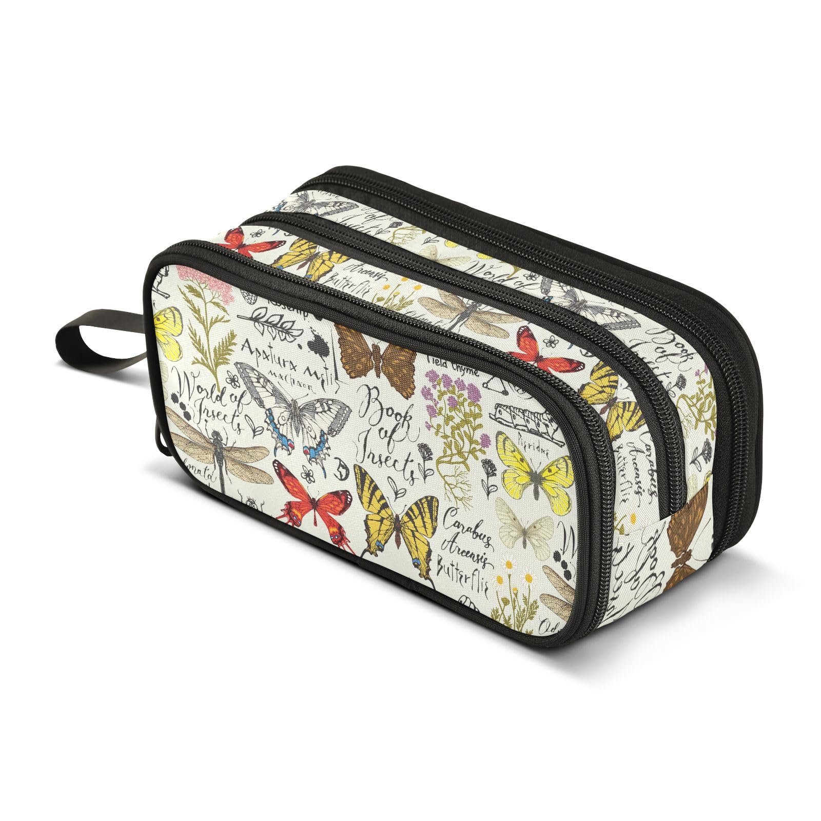 ZAZYXTJ Butterfly Pencil Case Large Capacity Pencil Pouch