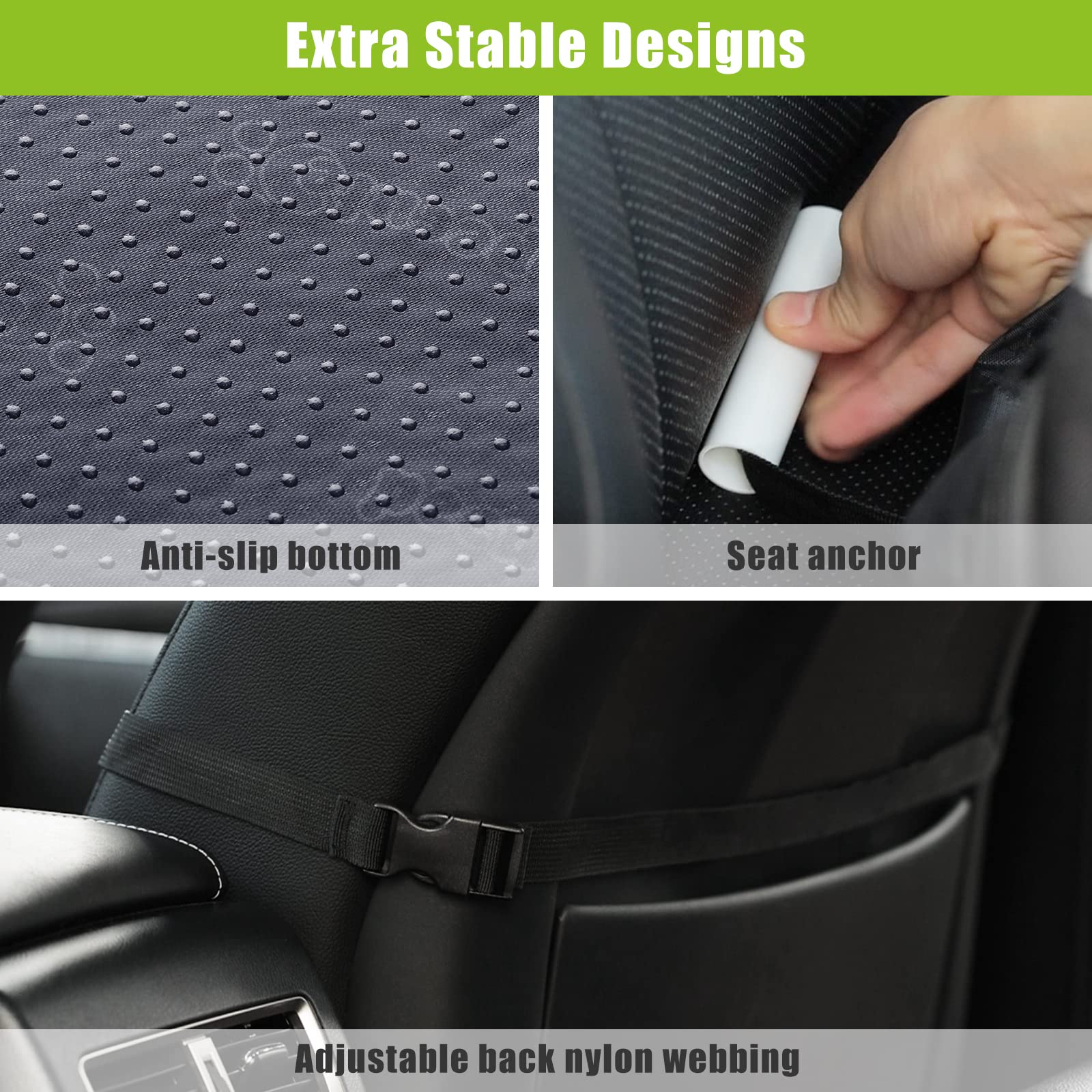 Pecute Seggiolino Auto per Cani di Piccola Taglia, Trasportino per Cani Auto,Coprisedile Auto per Cani con Cintura di Sicurezza,Adatte per la Maggior Parte Delle Automobili, Camion,SUV,grigio