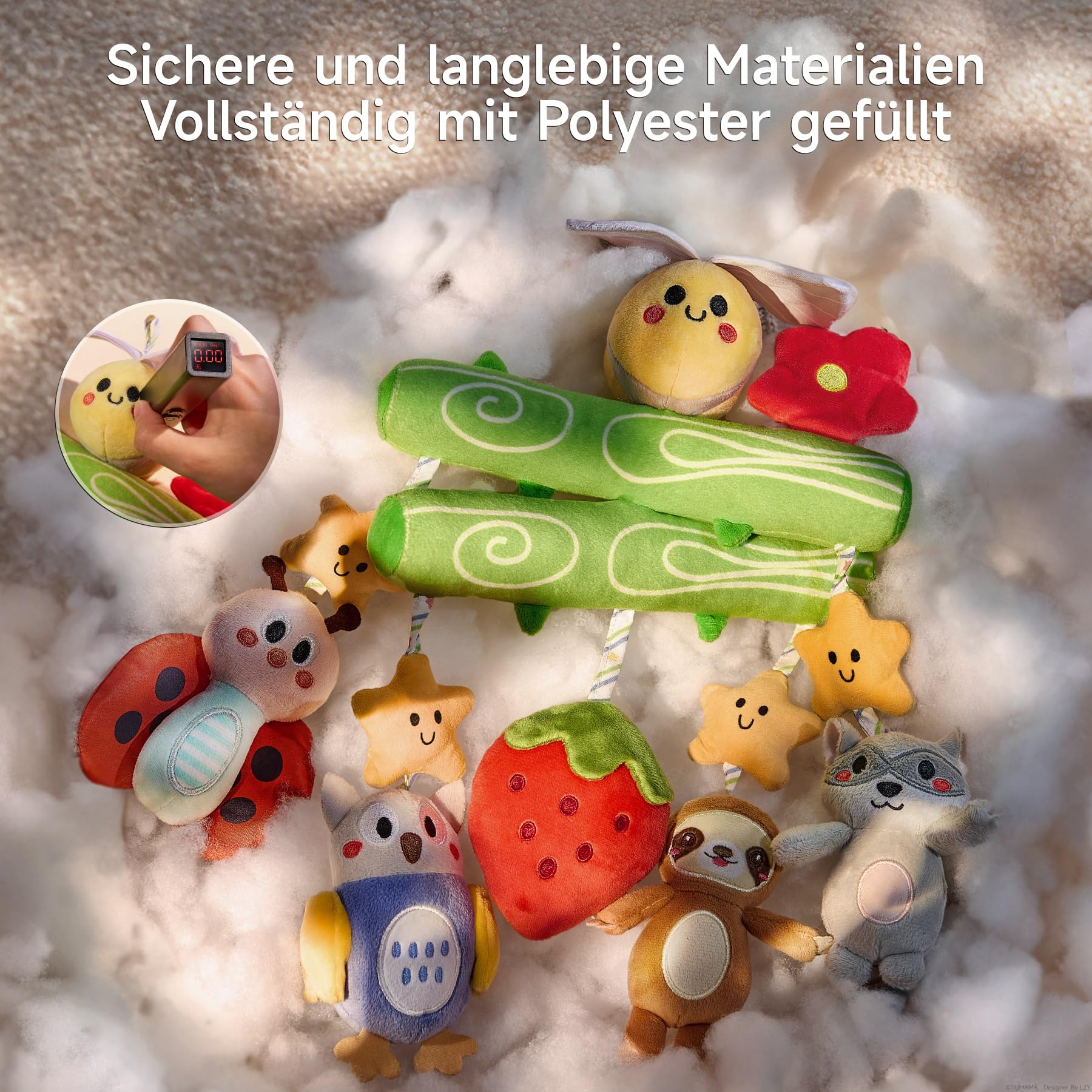 TUMAMA KIDS baby Spielzeug 0 3 6 Monate, Baby Geschenk Mädchen Junge, Hängendes Rasselspielzeug für Kinderbett, Mobile, Kinderwagen, Autositz, Neugeborenen Geschenk Aktivitätsspiel