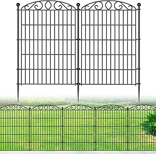 12 Panel Garden Fence - 36in H x 24 ft L, No Dig Rustproof Metal Tall Animal Barrier for Dogs Rabbits, Decorative Outdoor Border for Yard, Patio, and Flower Beds