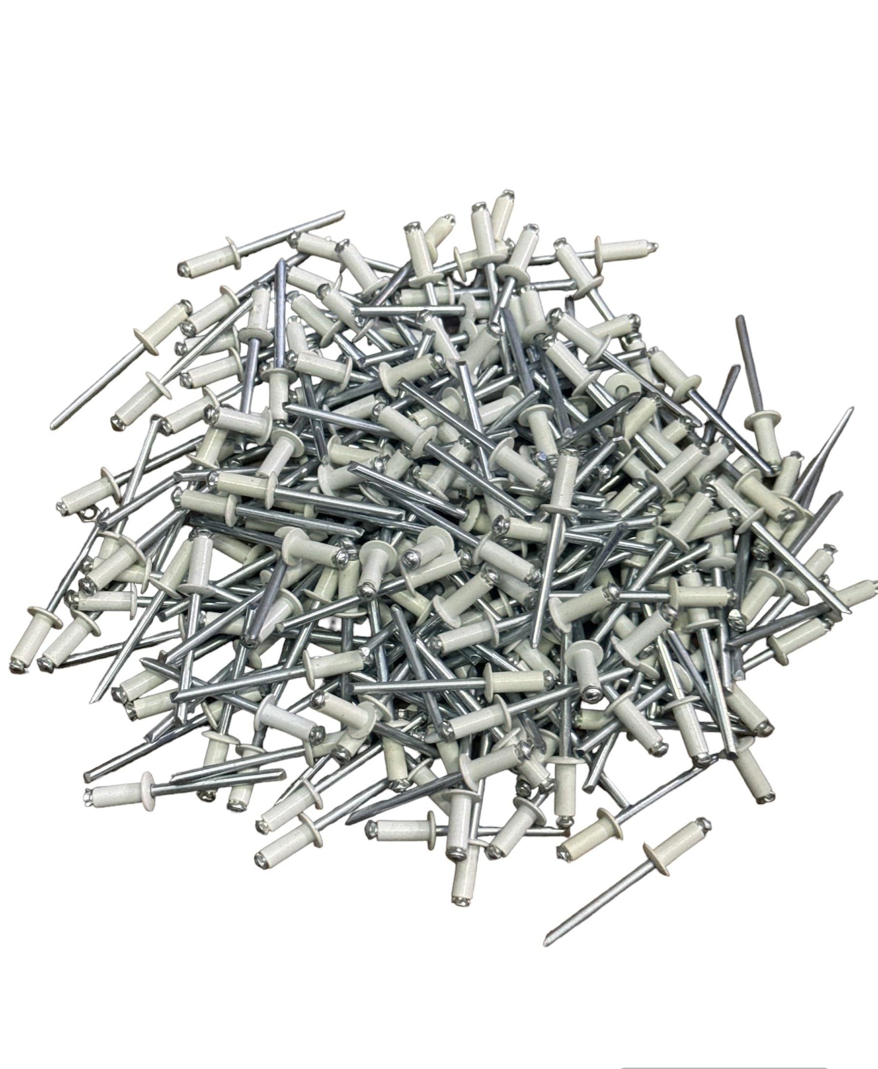 Kit 150 Rivetti A Fiore Per Targhe Auto E Moto - Bianco, 4.8x12mm, Marca VITFER