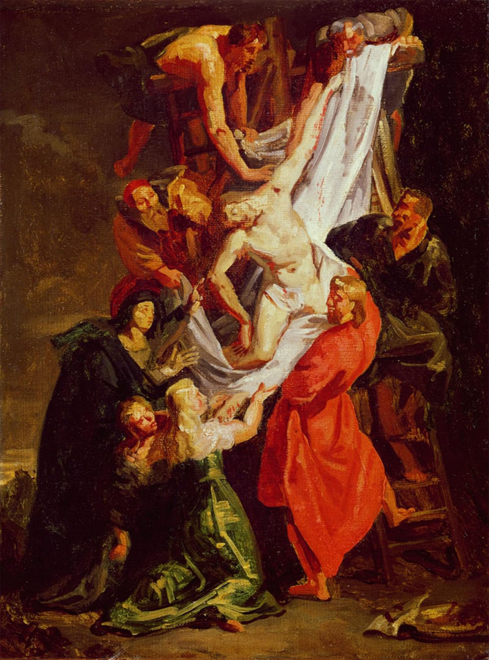 Serendipitp No Frame Vintage Picture Print On Canvas Wall Art Poster The Descent From The Cross By Ferdinandeugene Delacroix Artwork Print Poster For Wall Decor 60X90cm