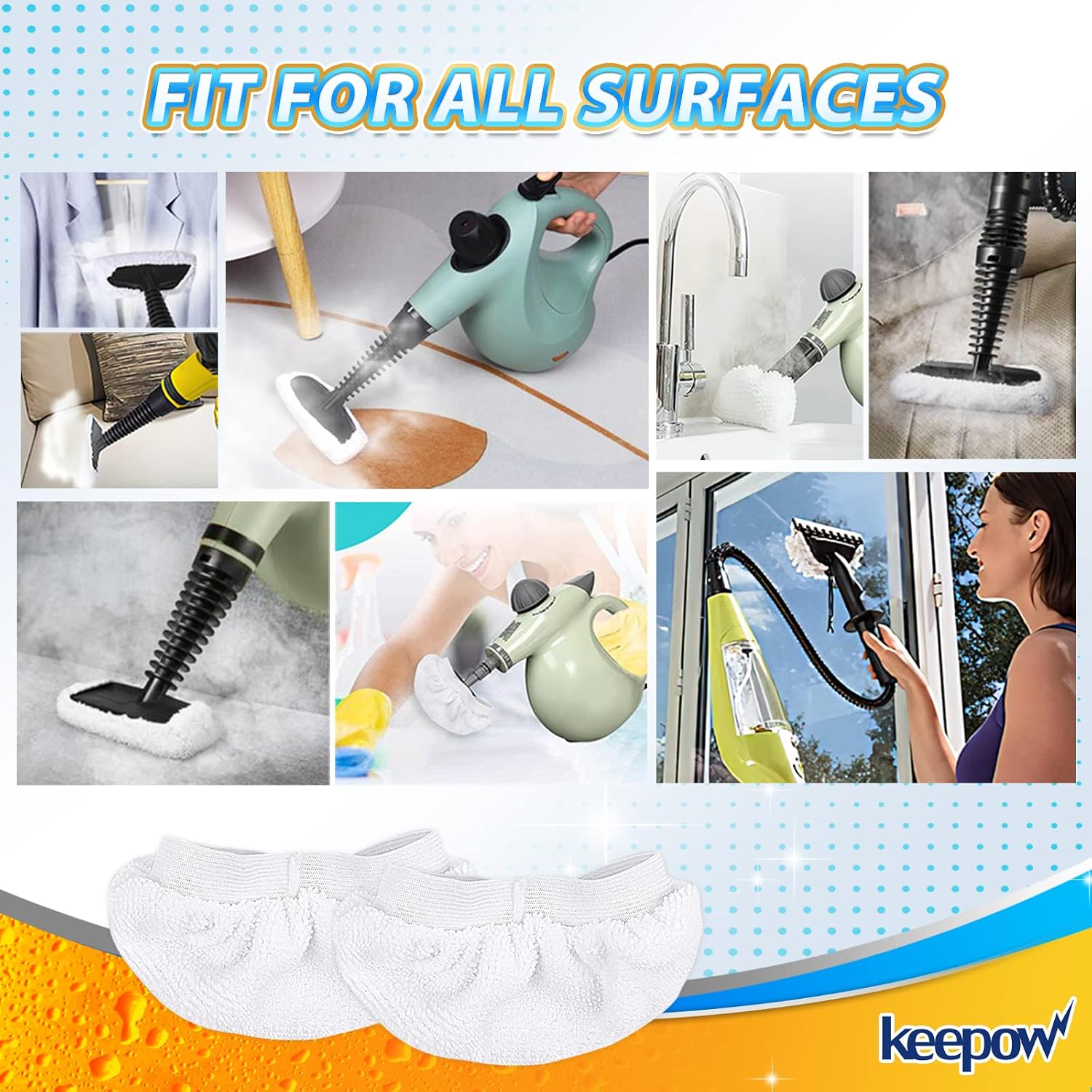 KEEPOW Universal Microfiber Cloths Compatible with Bissell Steam Shot Omni