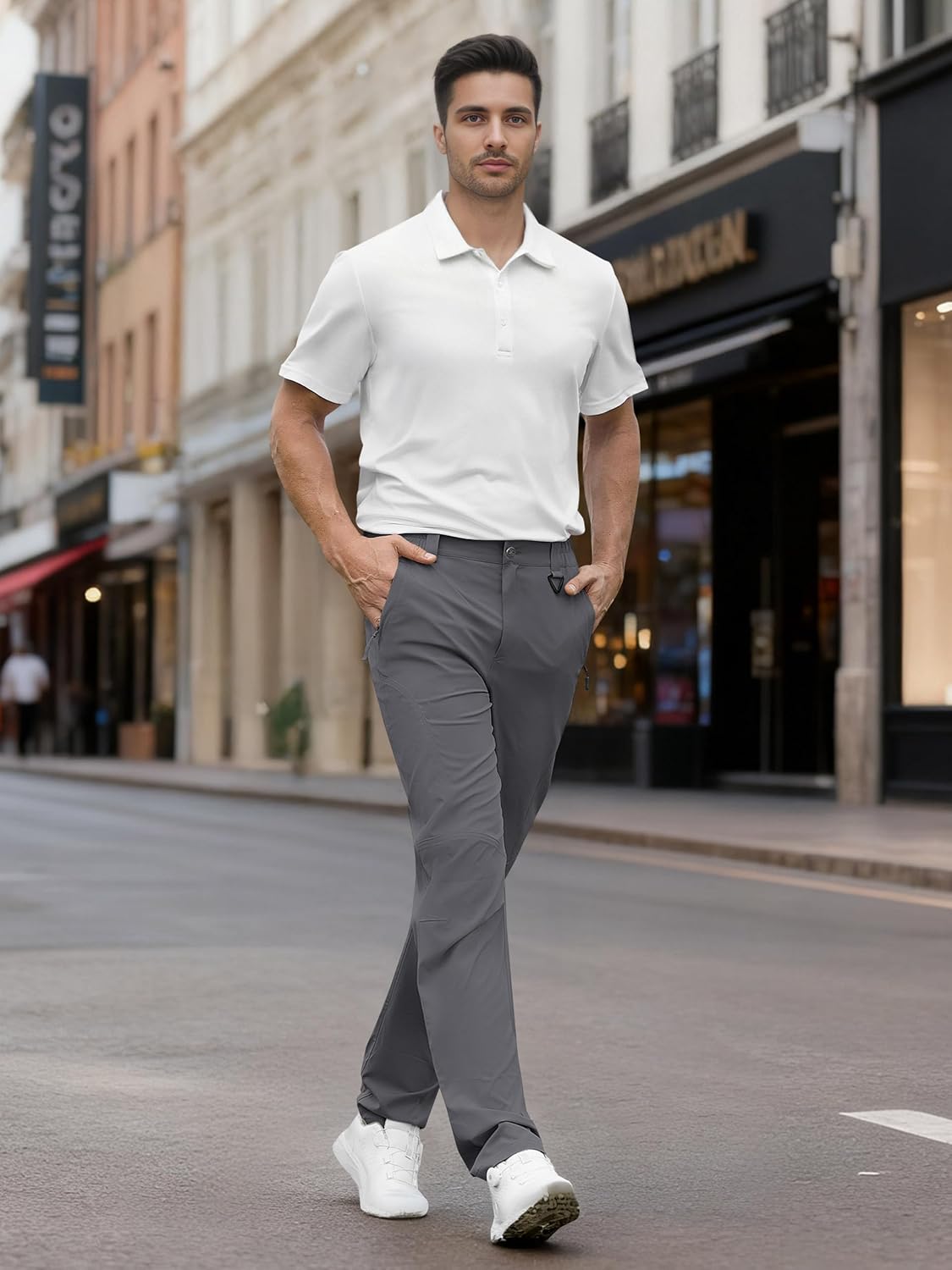 SEVEGO 30"/32"/34"/36"/38" Inseam Men's Tall Hiking Pants Quick Dry Outdoor Waterproof Golf Cargo Pants with 3 Pockets - Image 9