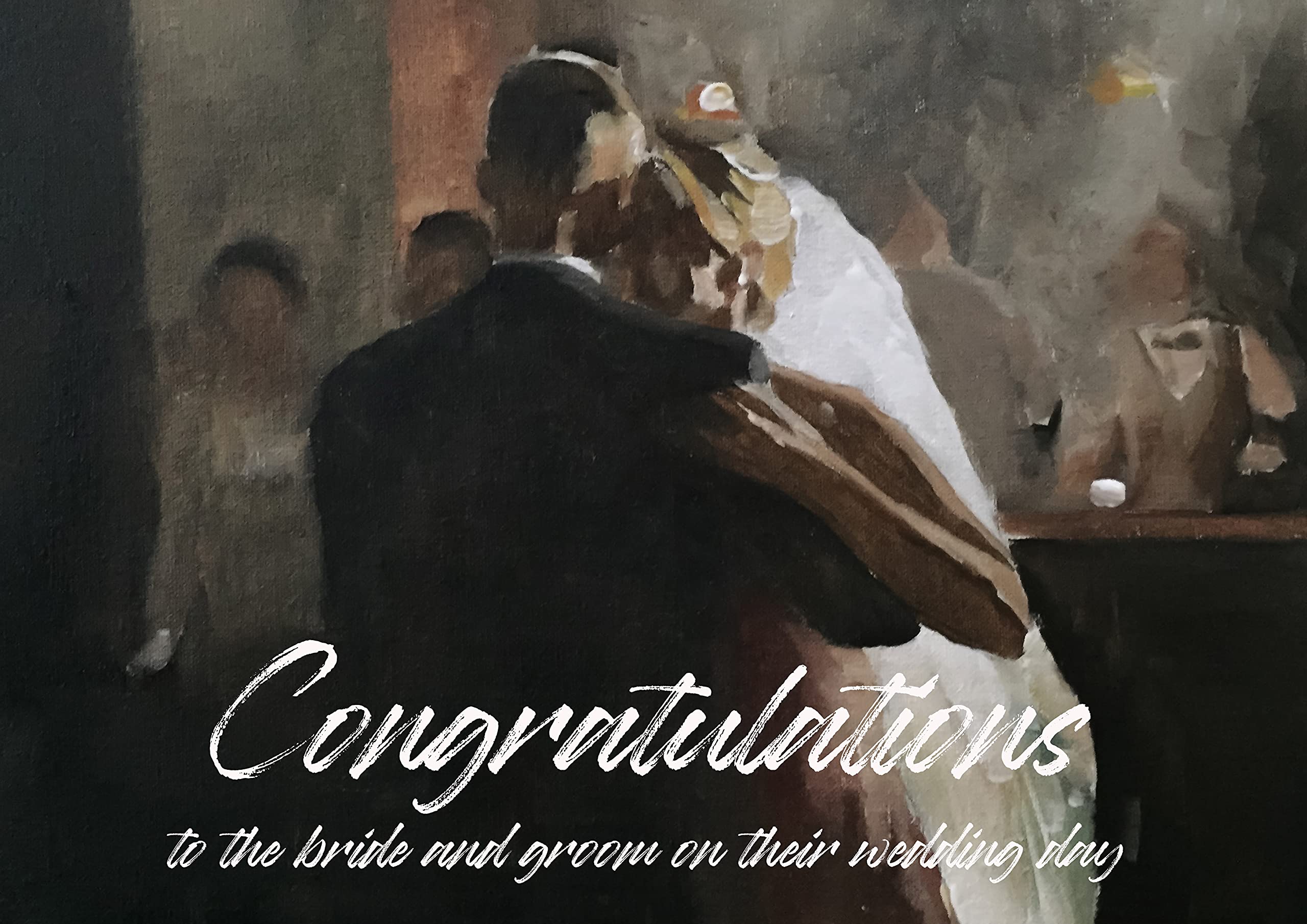 James Coates Wedding Congratulations Card for Bride and Groom, A5 Size