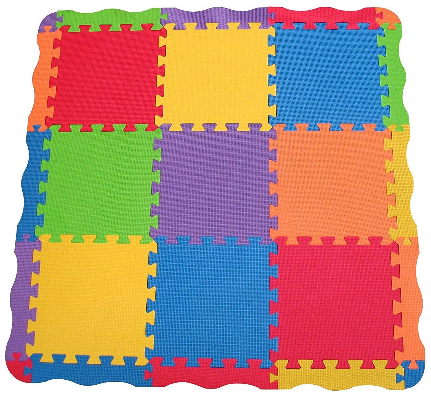 Edushape Edu-Tiles 25 Piece Solid Play Mat with Edges and Corners