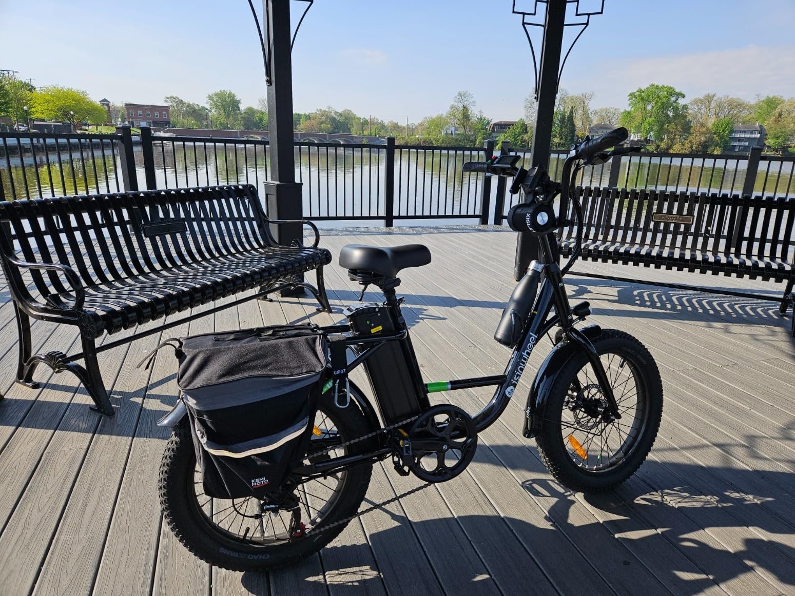 isinwheel U7 Electric Bike for Adults, 20 mph Cargo Ebike 1000W Peak Adult Electric Bicycles, 55 Miles Range E Bike, 48V 10.4Ah Removable Battery, 7 Speed Gearshift, 20" Step Thru Ebikes for Adults photo review