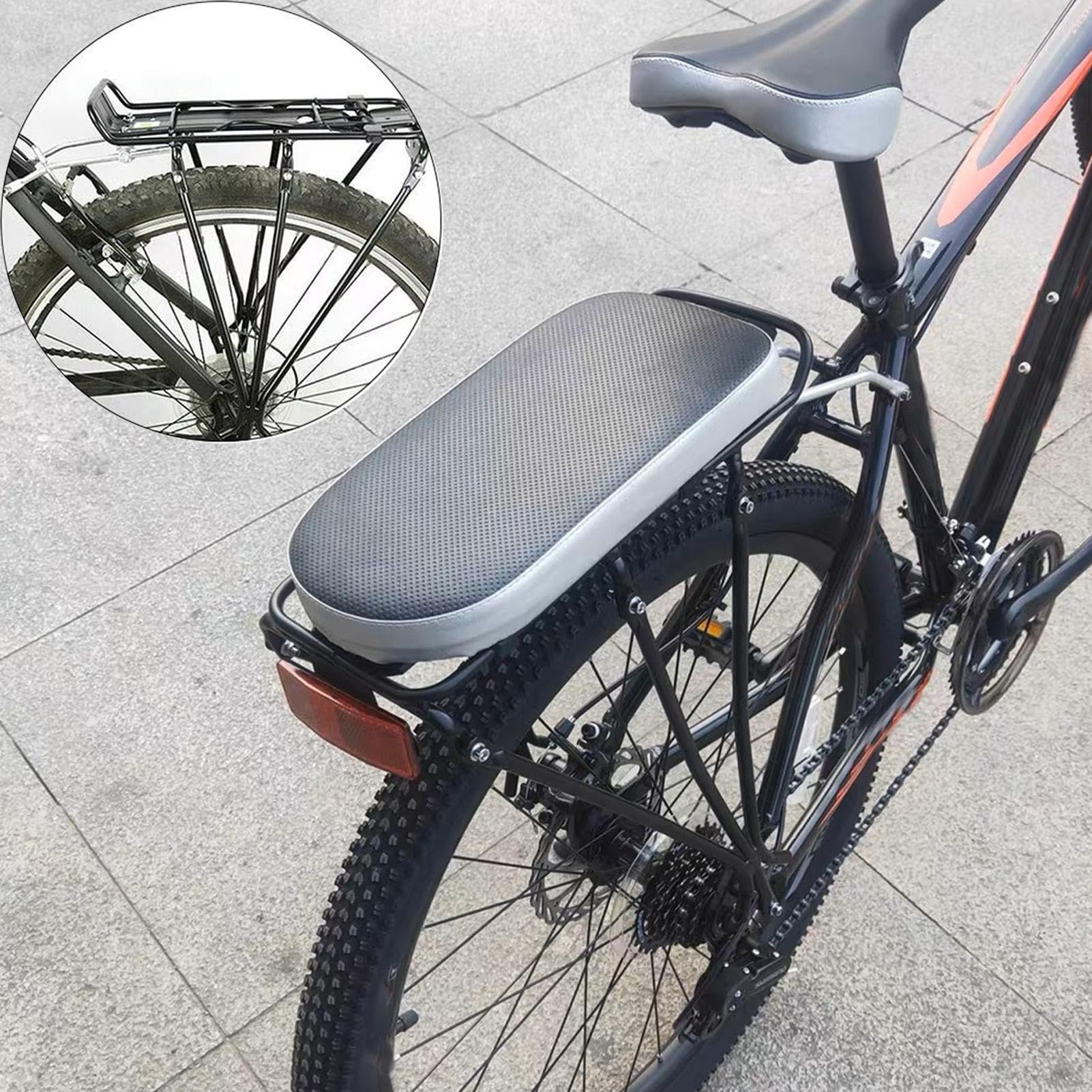 Soporte Trasero para Ciclismo, aleación de Aluminio, Soporte de liberación rápida con Reflector, Soporte de alforja, Carga máxima de 50 kg