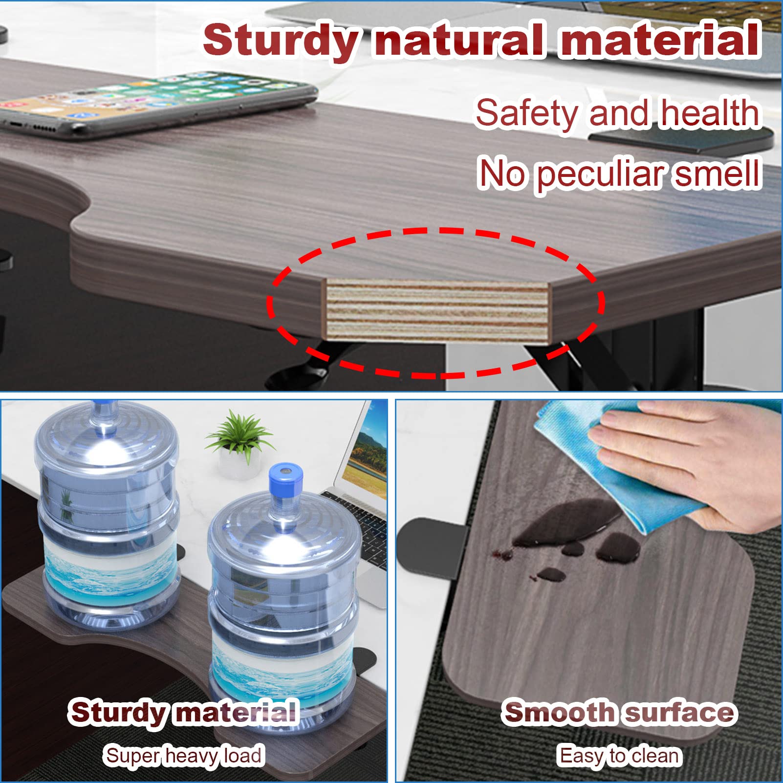 Vassoio per tastiera regolabile con supporto a gomito Supporto pieghevole sotto la scrivania salvaspazio per scrivanie piccole 75 x 24 cm Design ergonomico per comfort ed efficienza.