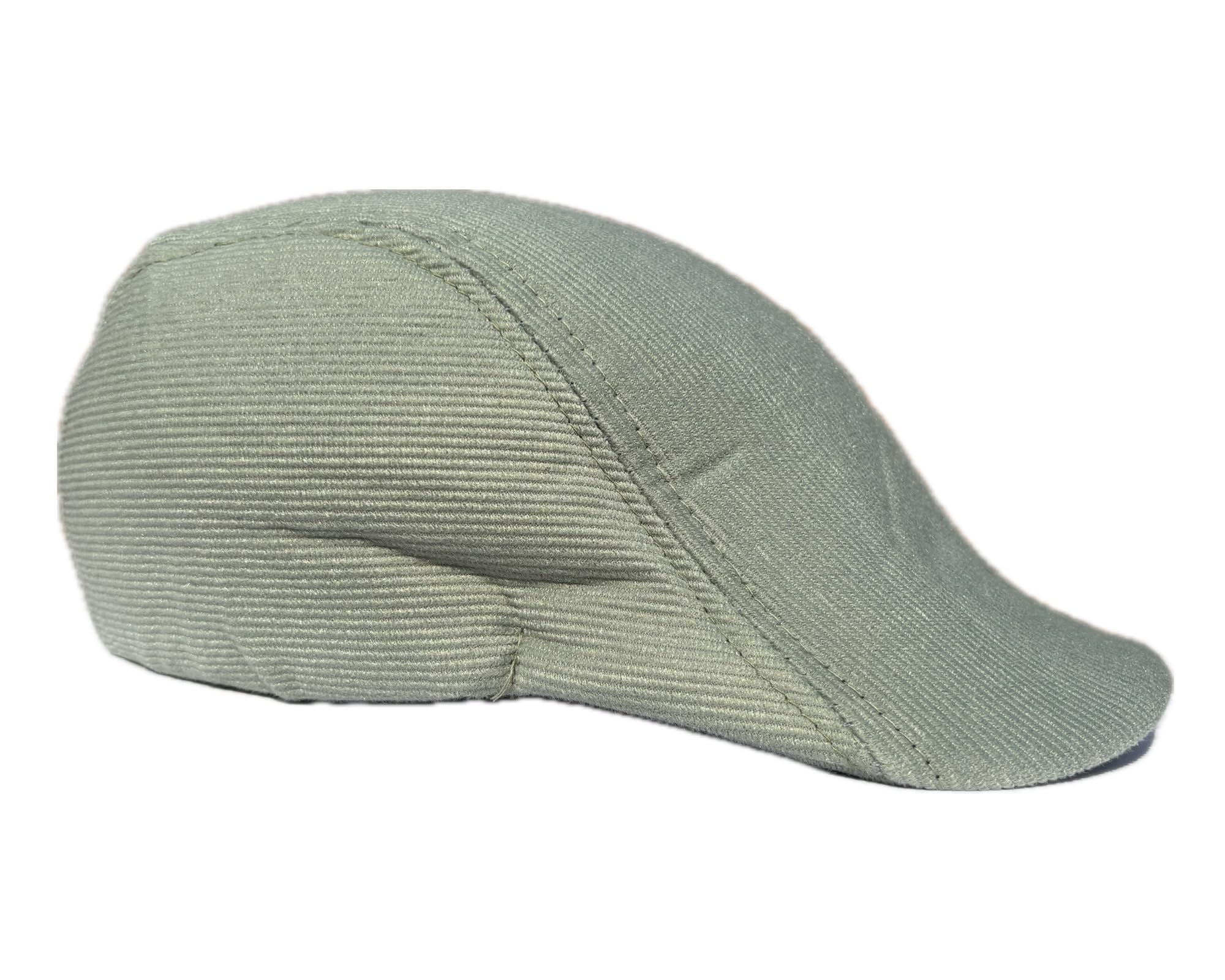 Solid Beige Corduroy Cotton Classic Golf Cap for Men-image-49