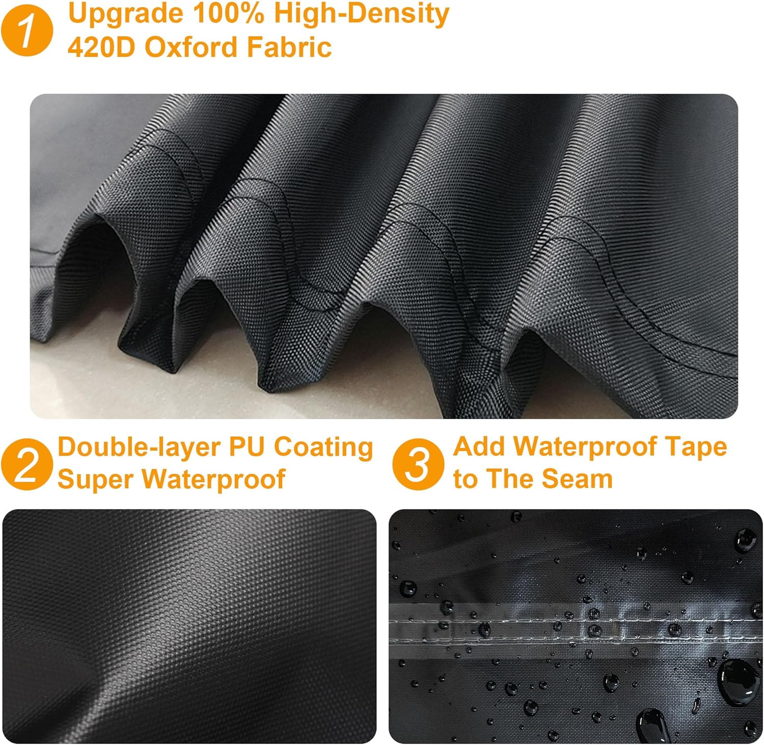 Kipiea Patio Egg Chair Covers Waterproof, Upgraded Outdoor Hanging Egg Chair Covers with Waterproof Zipper, 420D Double Seat Swing Egg Chair Cover, Windproof, Anti-UV, No Tears (Up to 80" W x 91" H)