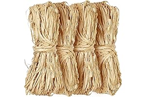 Natural Raffia Grass Ribbon for Weaving, Decor, and More