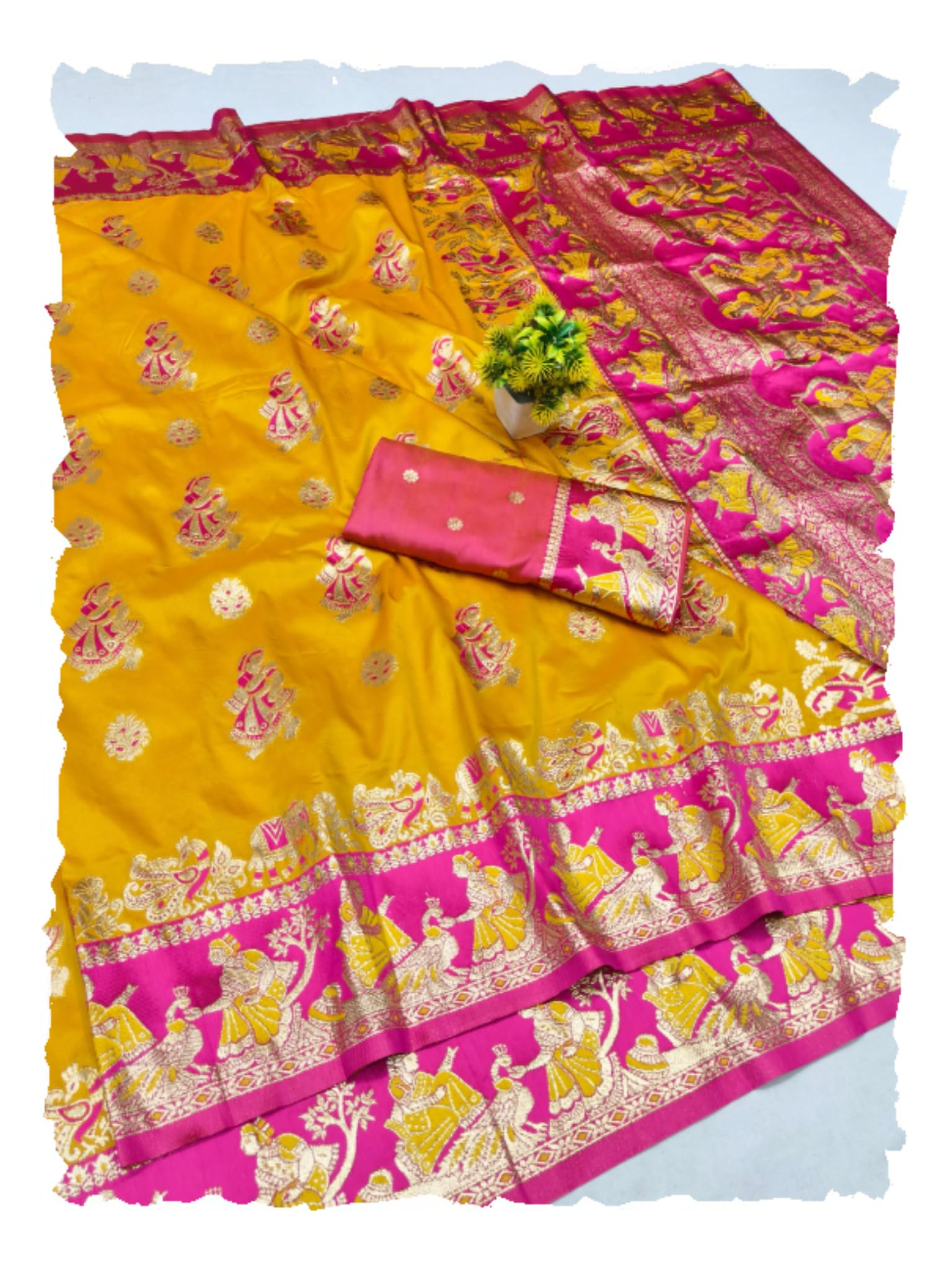 ratnavali Baluchari Silk Saree | Bengali Silk Saree With Zari | Traditional Silk Saree-picture-16