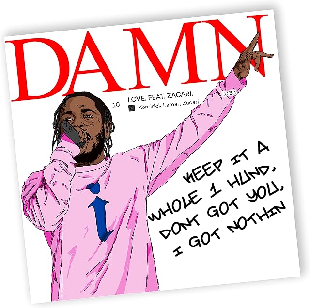 Funny Kendrick Lamar Valentines Card for Him, for Her, for Husband or Wife -  Hillarious Light-Hearted Anniversary/Valentines Day Card
