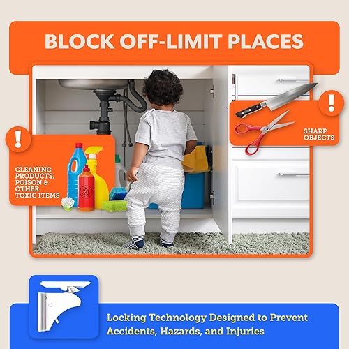 Miniatura 3 de Cerraduras de Seguridad Magnéticas para armarios y cajones para la seguridad de bebés y niños set de 12 con 2 teclas por Eco-Baby sistema de cierre