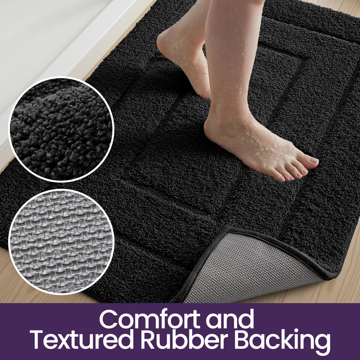 Amazon.com: DEXI Bathroom Rug 43x24, Non Slip Washable Bath Mat