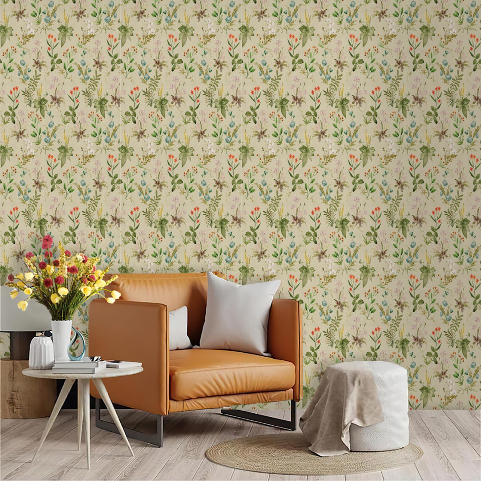 Zahhyg Green/Red Wallpaper And Peel And Stick Self Adhesive Wallpaper For Living Room Waterproof Vinyl, Art Deco Thicken Sticky Back Plastic Removable