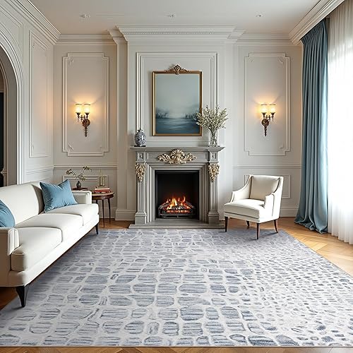 Miniatura 84 de Alfombra abstracta moderna de 3 x 5, antideslizante, resistente a las manchas, lavable, con respaldo de goma, alfombra de suelo que no desprende
