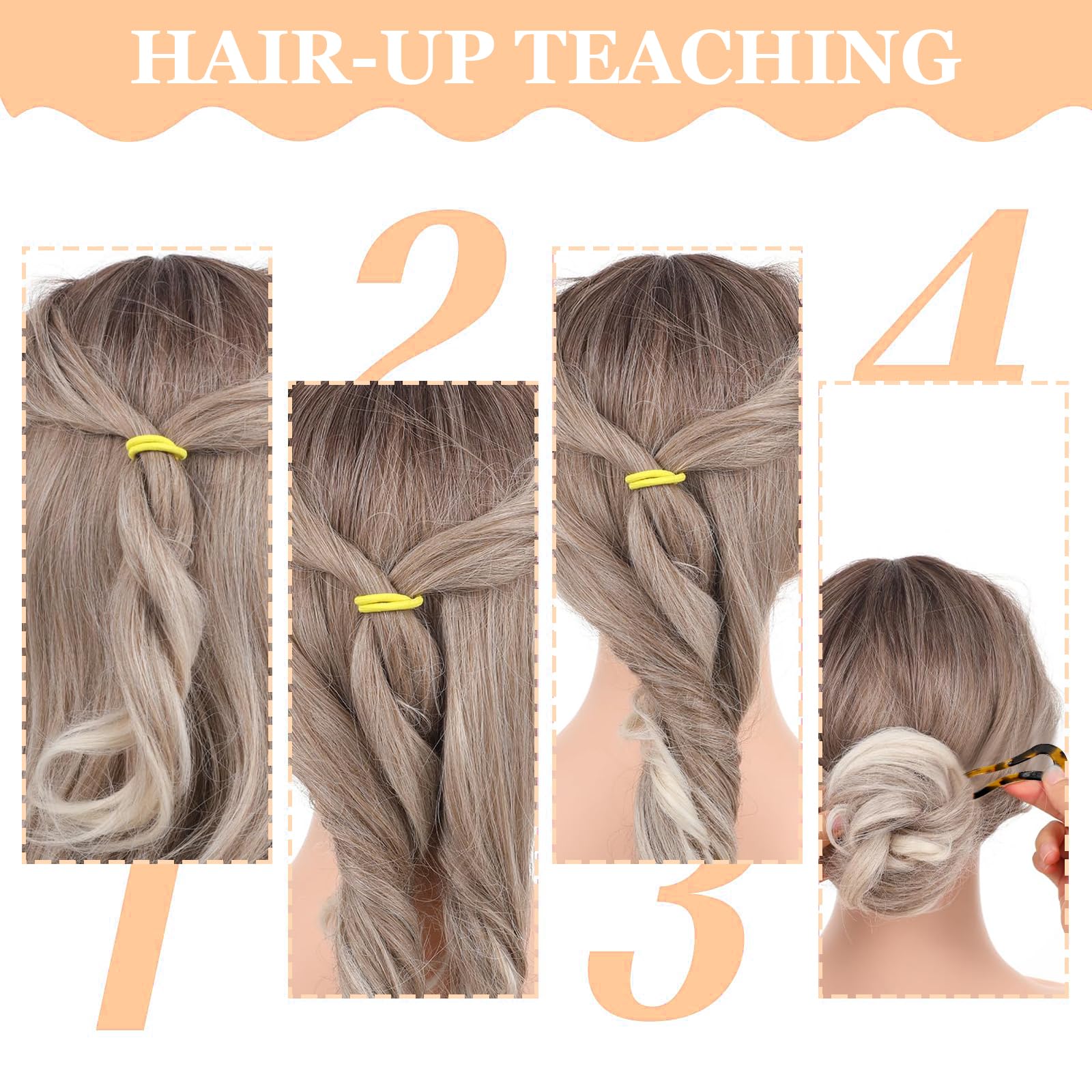 FloralGrace Pack of 3 French Hair Pins Made of Cellulose Acetate - Image 4