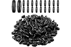 100-Piece Set of Black Plastic Barrel Clasps for Jewelry Making