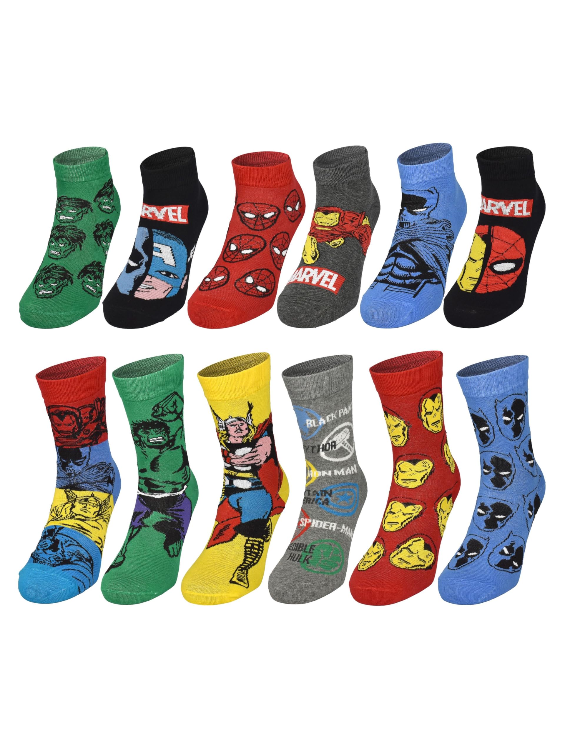 United Labels Marvel Calendario Adviento Calcetines Hombre 40-45 Zapatillas Calcetines Largos Regalo Navidad