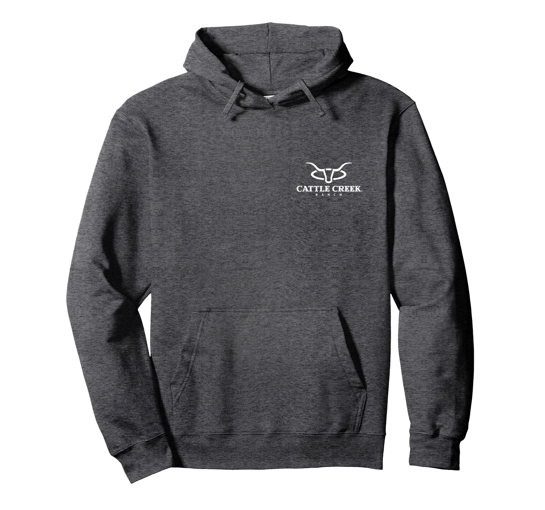 Cattle Creek Original White Logo Graphic Pullover Hoodie