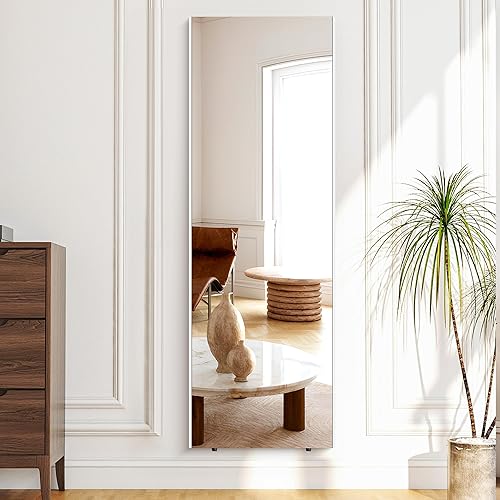 Miniatura 5 de brisafe Espejo de longitud completa, 71 x 24 pulgadas, espejo inastillable de longitud completa montado en la pared, espejo de pie para colgar o