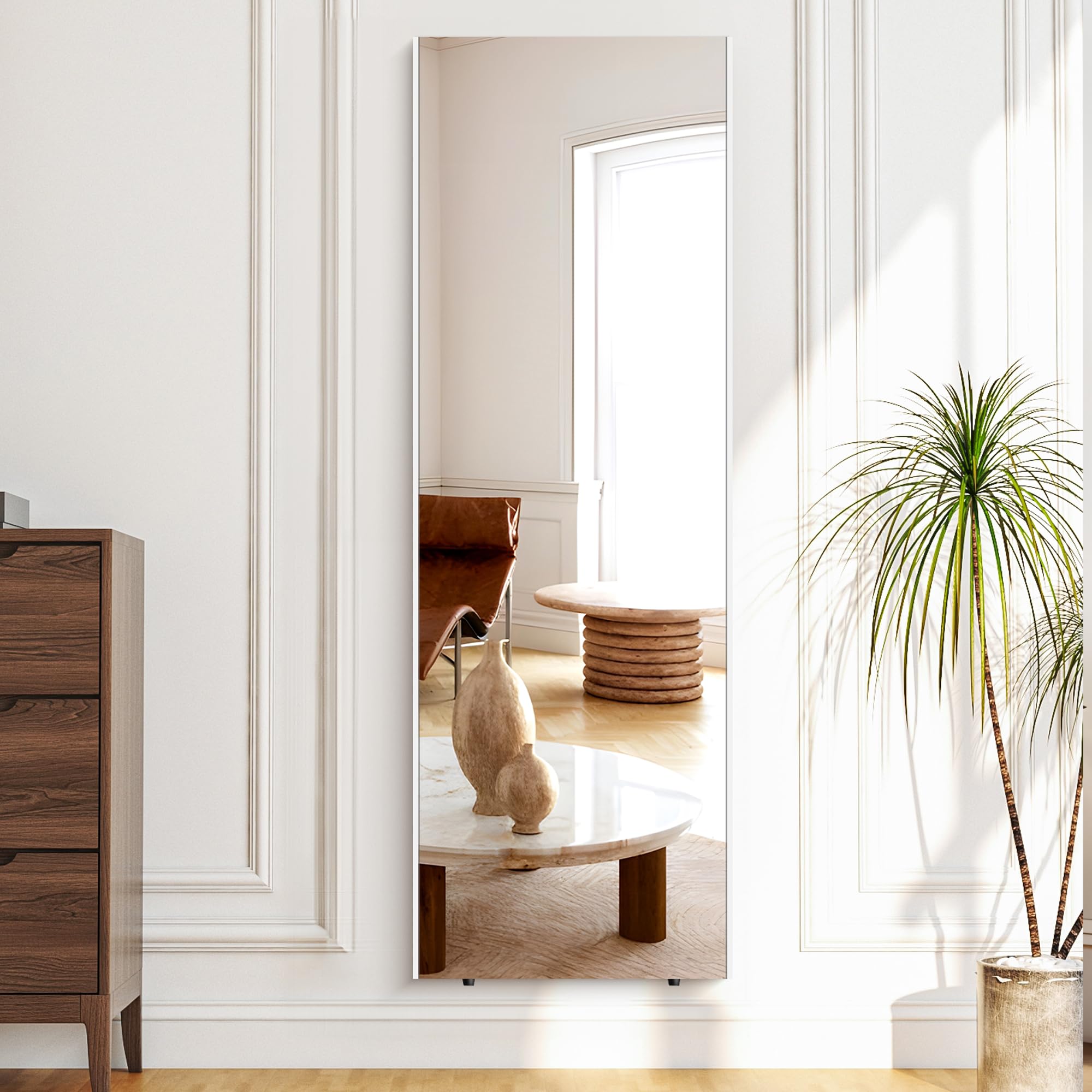 Keonjinn Lot De 2 Miroirs De Salle De Sport à Domicile, 121,9 X 61 Cm, Grand Miroir D'exercice, Miroir Intégral Sans Cadre, Verre Trempé, Montage Mural Pour Salle De Sport, Yoga, Chambre