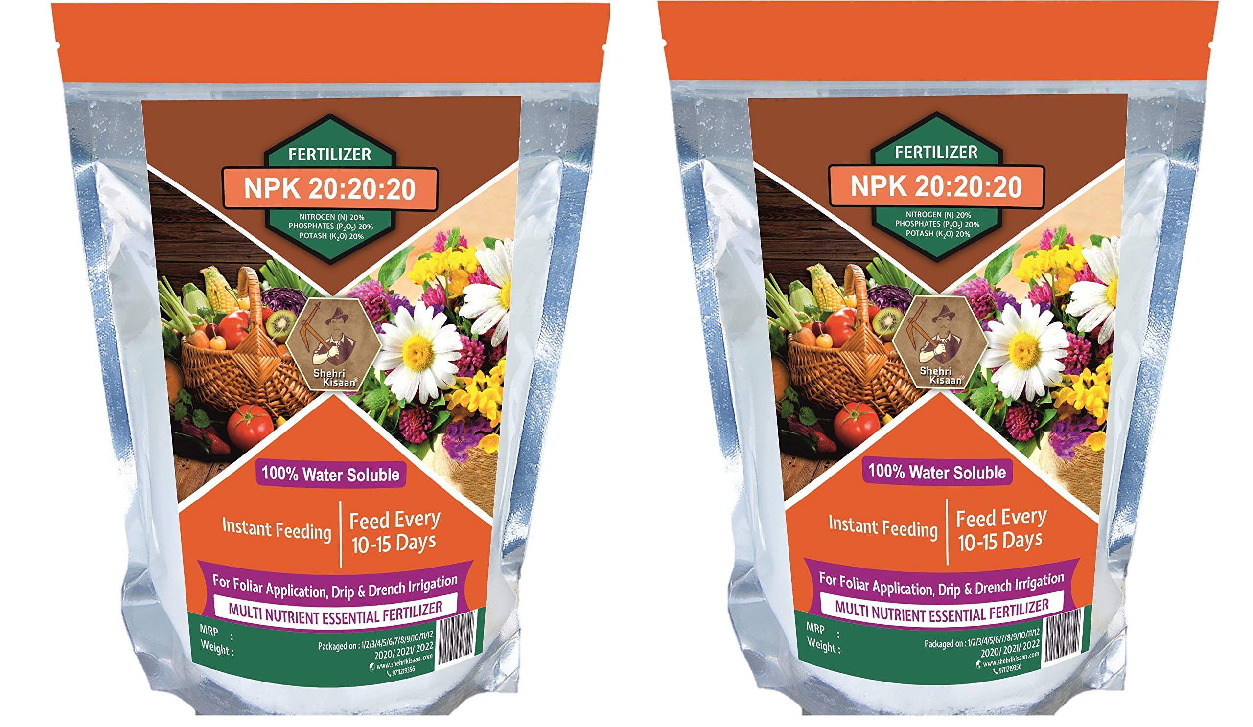 Buy Shehri Kisaan® NPK 202020 Water Soluble Fertilizer for s 1900