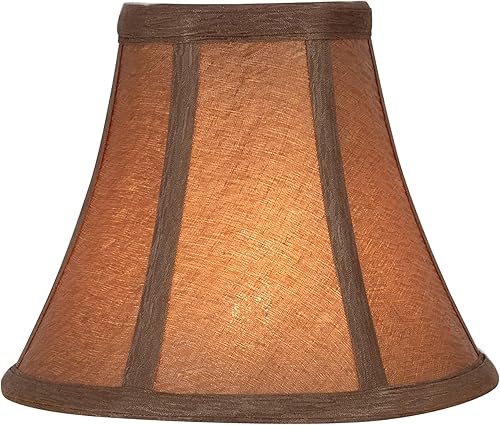 Miniatura 5 de Aspen Creative 30056-2A - Juego de pantallas de lámpara con clip con forma de campana pequeña (paquete de 2), diseño de transición en caqui, 6