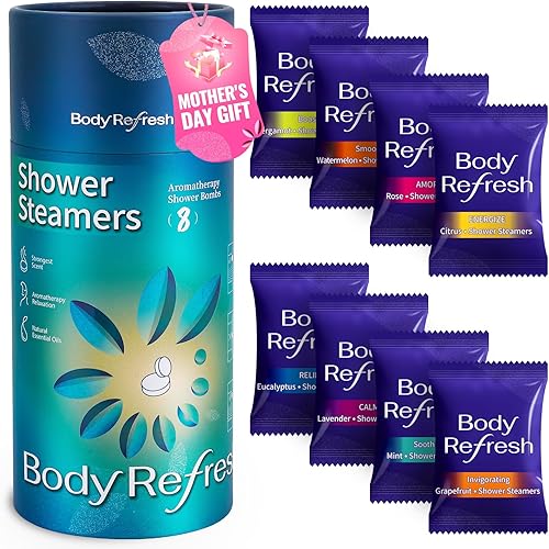 BodyRefresh Shower Steamers - Paquete de 8 bombas de ducha con aceites esenciales, regalos de cumpleaños para mujeres y hombres, regalos del día de disponible en Yaxa Venezuela