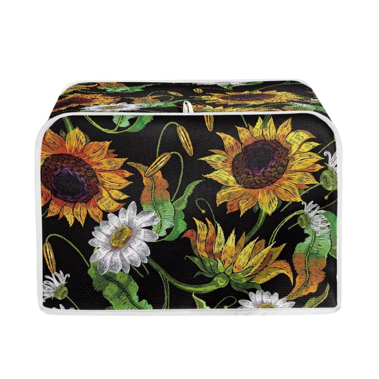 chaqlin Bread Machine Toaster Accessories Small Toaster 4 Slice Cover Wide Slot Asethetic Sunflower Graphics Toaster Bag