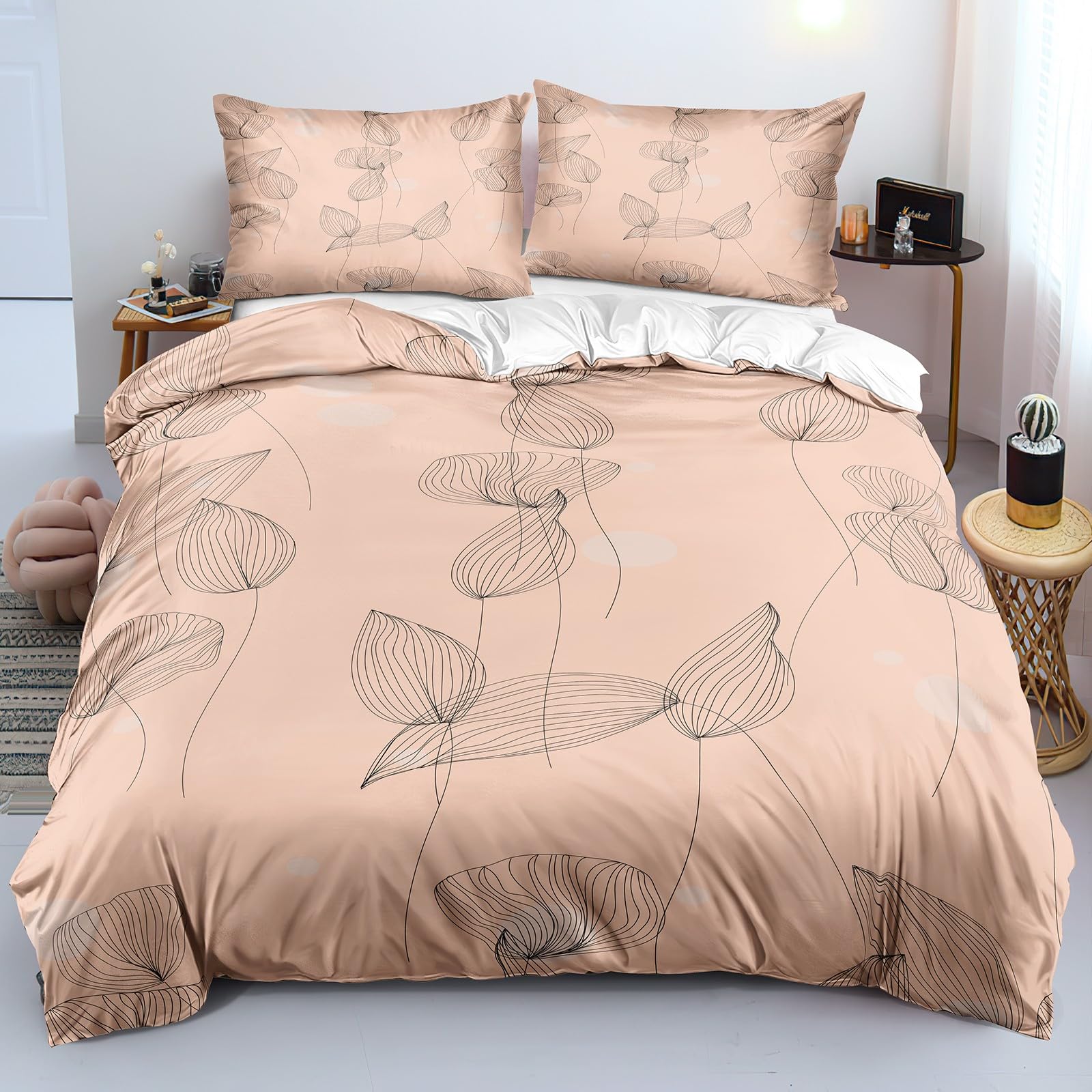 Housse de couette 140x200 fleur parure de lit usine microfibre 2 taies